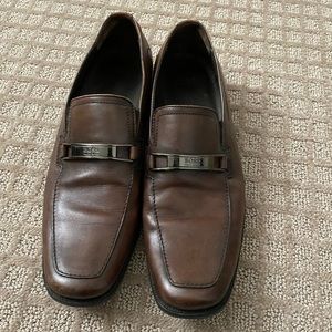 Men’s Hugo Boss Brown Leather Dress Shoes Size 7